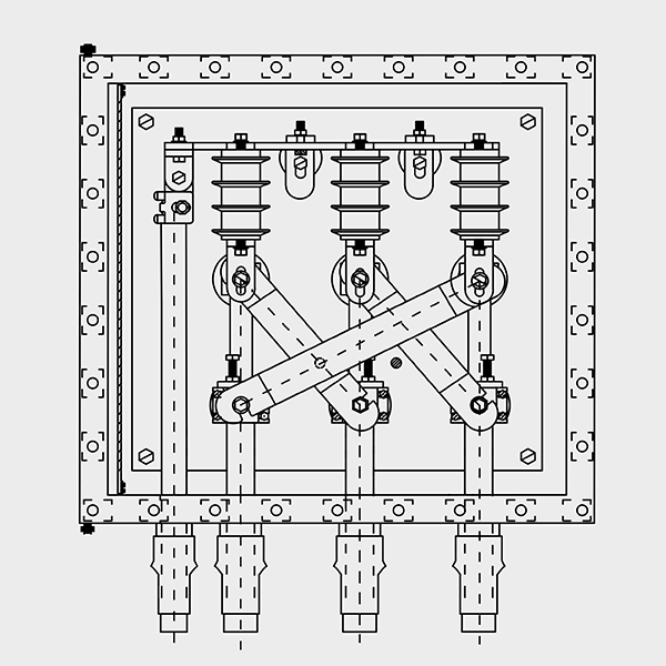 Three Phase Cross Bonding Link Box with SVL for Coaxial Cable Three Phase Cross Bonding electrical link box plan